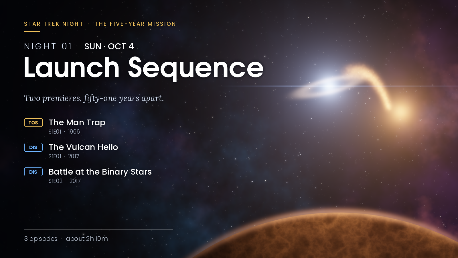 Banner image for The Final Frontier: Star Trek Night!
